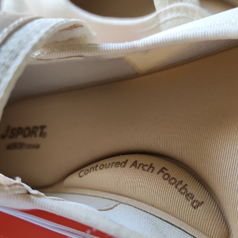Women's Cream Athletic Shoes - Picture 10 of 12